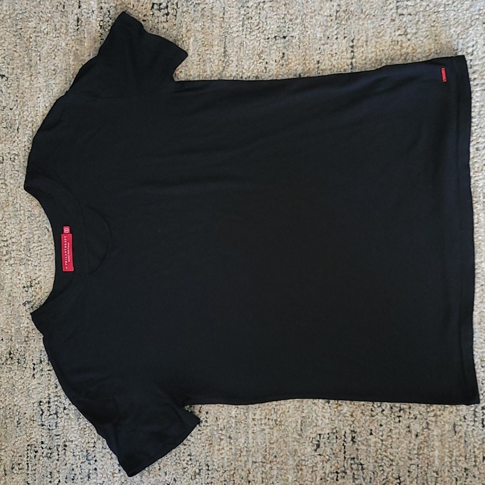 n: Philanthropy Black Cut Out T-Shirt Sz S